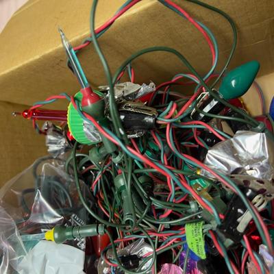 2 Boxes of Christmas lights, Including Bubblers 