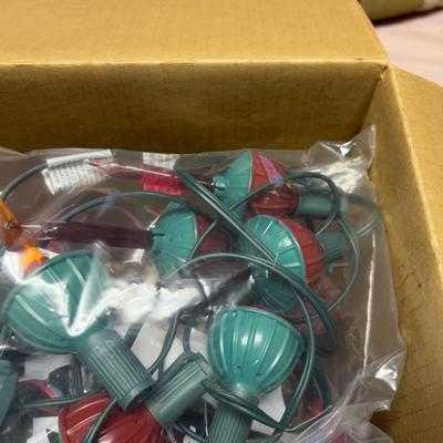 2 Boxes of Christmas lights, Including Bubblers 