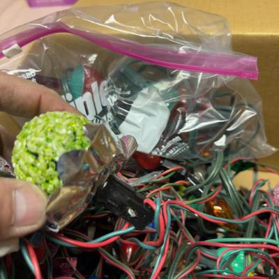 2 Boxes of Christmas lights, Including Bubblers 