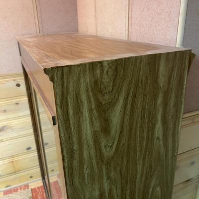 Pine Glass Door Cabinet 