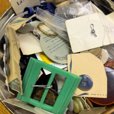 3 Tins of Buttons, Buttons, Buttons. Who's Got the Button?