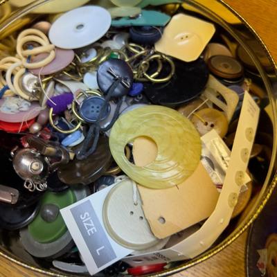 3 Tins of Buttons, Buttons, Buttons. Who's Got the Button?