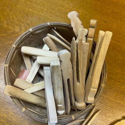 Basket Full of clothes Pins
