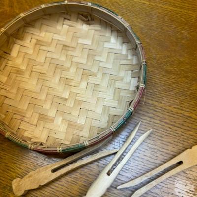 Basket Full of clothes Pins