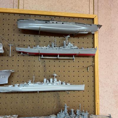 Wall of Built Models of Fleet of American Navy Ships
