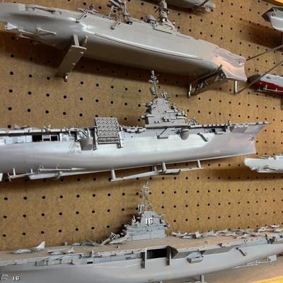 Wall of Built Models of Fleet of American Navy Ships