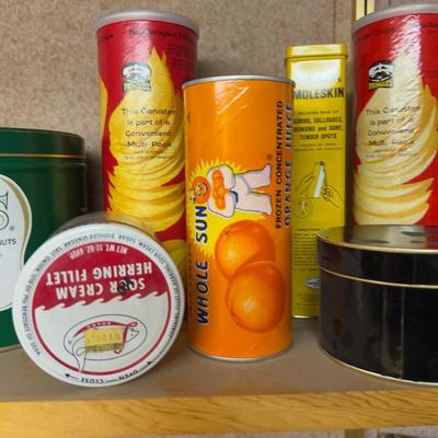 Collection of Empty Product Tins 