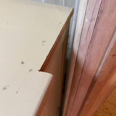 Wood Counter Pieces Wood Drawer Set 3 Painted Cream 