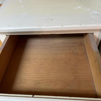Wood Counter Pieces Wood Drawer Set 3 Painted Cream 
