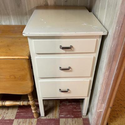 Wood Counter Pieces Wood Drawer Set 3 Painted Cream 