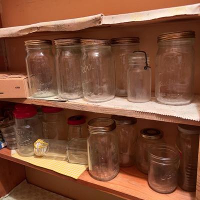 2 Shelves of canning Items 