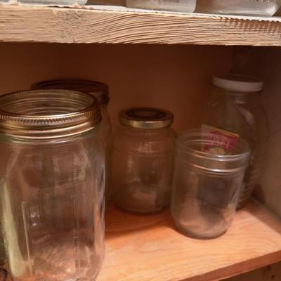 2 Shelves of canning Items 