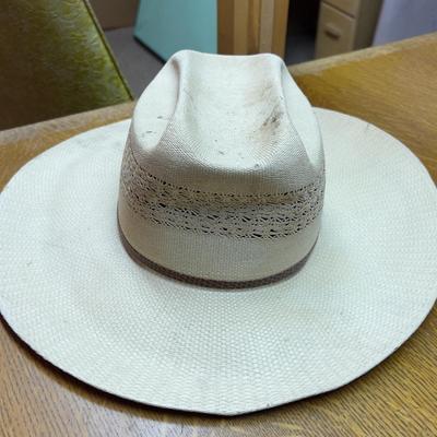 Straw Cowboy Hat 7-3/8" 