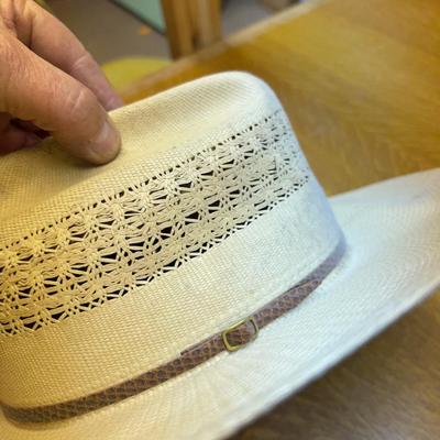 Straw Cowboy Hat 7-3/8" 