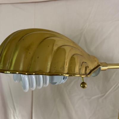 Adjustable Floor Lamp Brass Shell Shape 