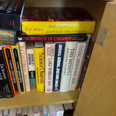 (2) Full Shelves of History, Science, Information 
