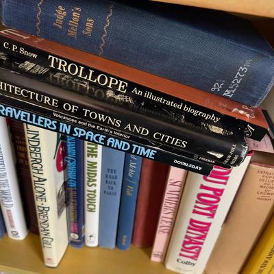 (2) Full Shelves of History, Science, Information 