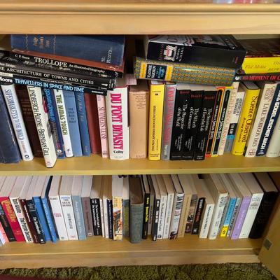 (2) Full Shelves of History, Science, Information 