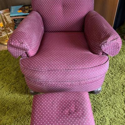 Arm Chair with an Ottoman 
