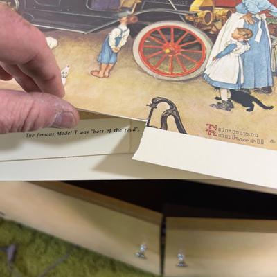 (6) Norman Rockwell Poster Model T Boss of the Road 