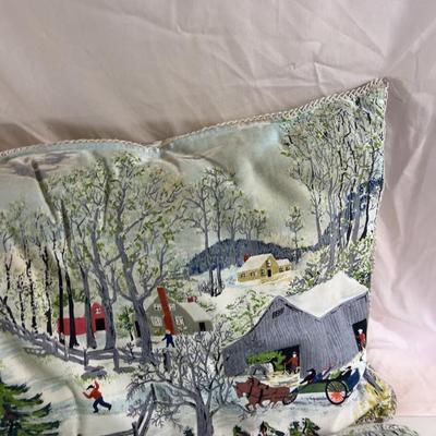 Currier  & Ives Pillow