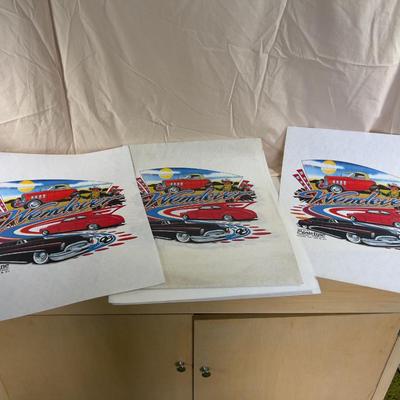 5 Screen Printed on Felt Wendover Graphic Car Show at the STATELINE 