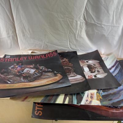 (5) Stanley Wanless, Posters of his Sculptures, Automotive style. 