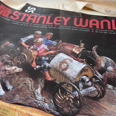 (5) Stanley Wanless, Posters of his Sculptures, Automotive style. 