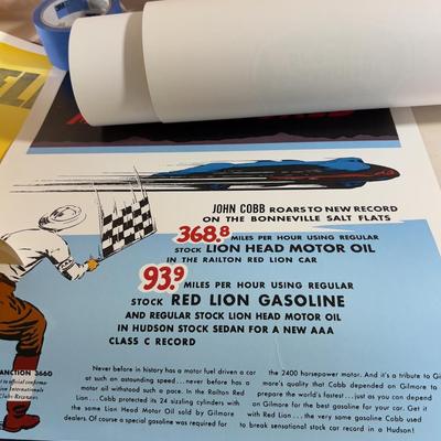 Vintage Reproductions of Race and Gasoline POSTERS 
