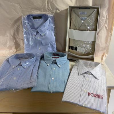 (5) NEW Mostly 17-1/2 - 36 Men's BUTTON DOWNS NEW 