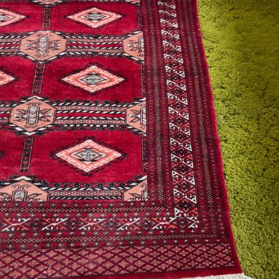 Hand Woven Rug, Turkish, Red