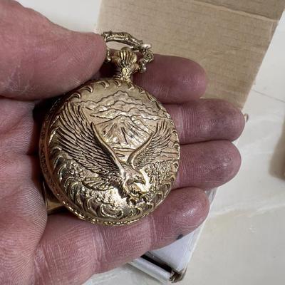 Statue of Liberty Pocket Watch, in Original Box. 