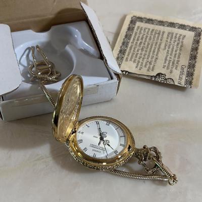 Statue of Liberty Pocket Watch, in Original Box. 