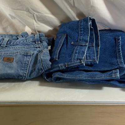 Pile of Jeans and 1 Carpenter Pants 42W X 34L (4) 