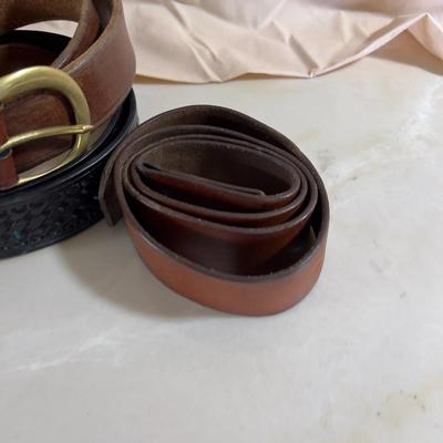 (3) Leather Belts