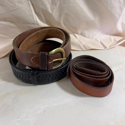 (3) Leather Belts