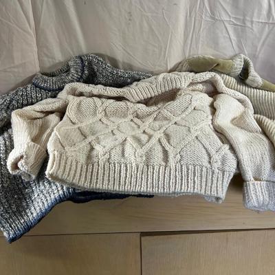 2 Cable Knit Wool Men's Sweaters 