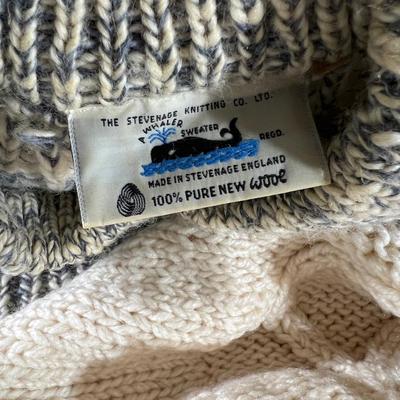 2 Cable Knit Wool Men's Sweaters 