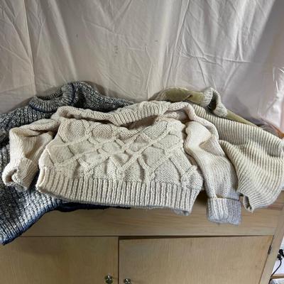 2 Cable Knit Wool Men's Sweaters 
