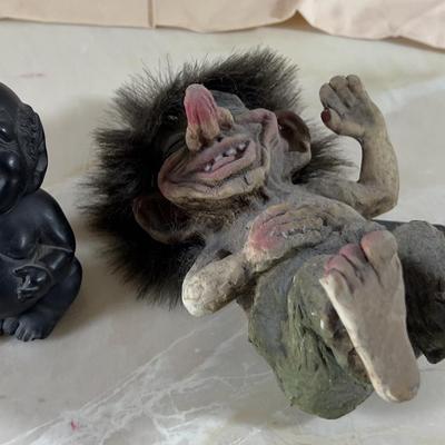 NY FROM Troll Norway & Figurine from Hawaii 