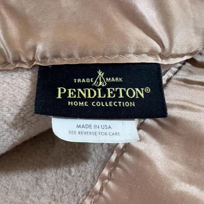 Queen Size Tan WOOL PENDELTON Blanket 