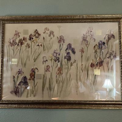 Iris watercolor painting