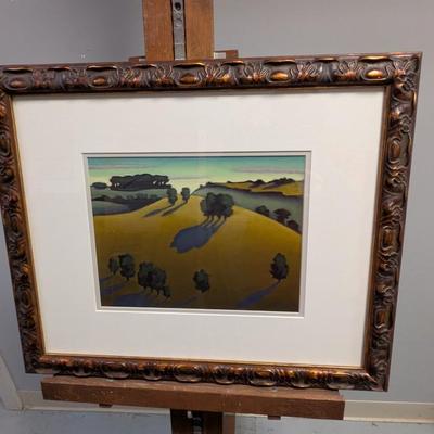 Sale Photo Thumbnail #2150: Framed Signed Landscape Print