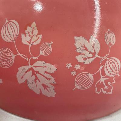 Pink Cinderella Gooseberry Pyrex bowl