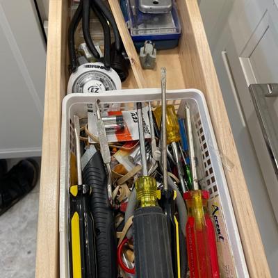 Junk drawer items and weather radio