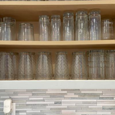 Tall drinking glasses
