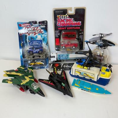 LOT 101: Racing Champions Ford F150 & Micro Tuners in Package w/ Toy Aircraft