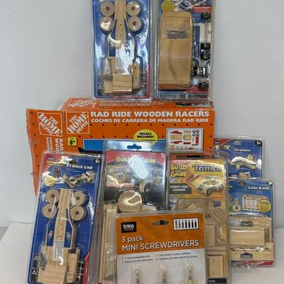 LOT 103: Wooden Building Vehicle Toys