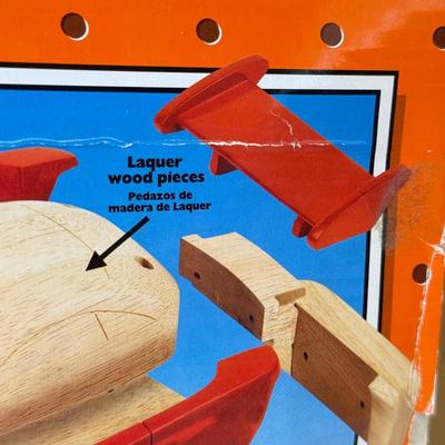 LOT 103: Wooden Building Vehicle Toys