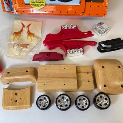 LOT 103: Wooden Building Vehicle Toys